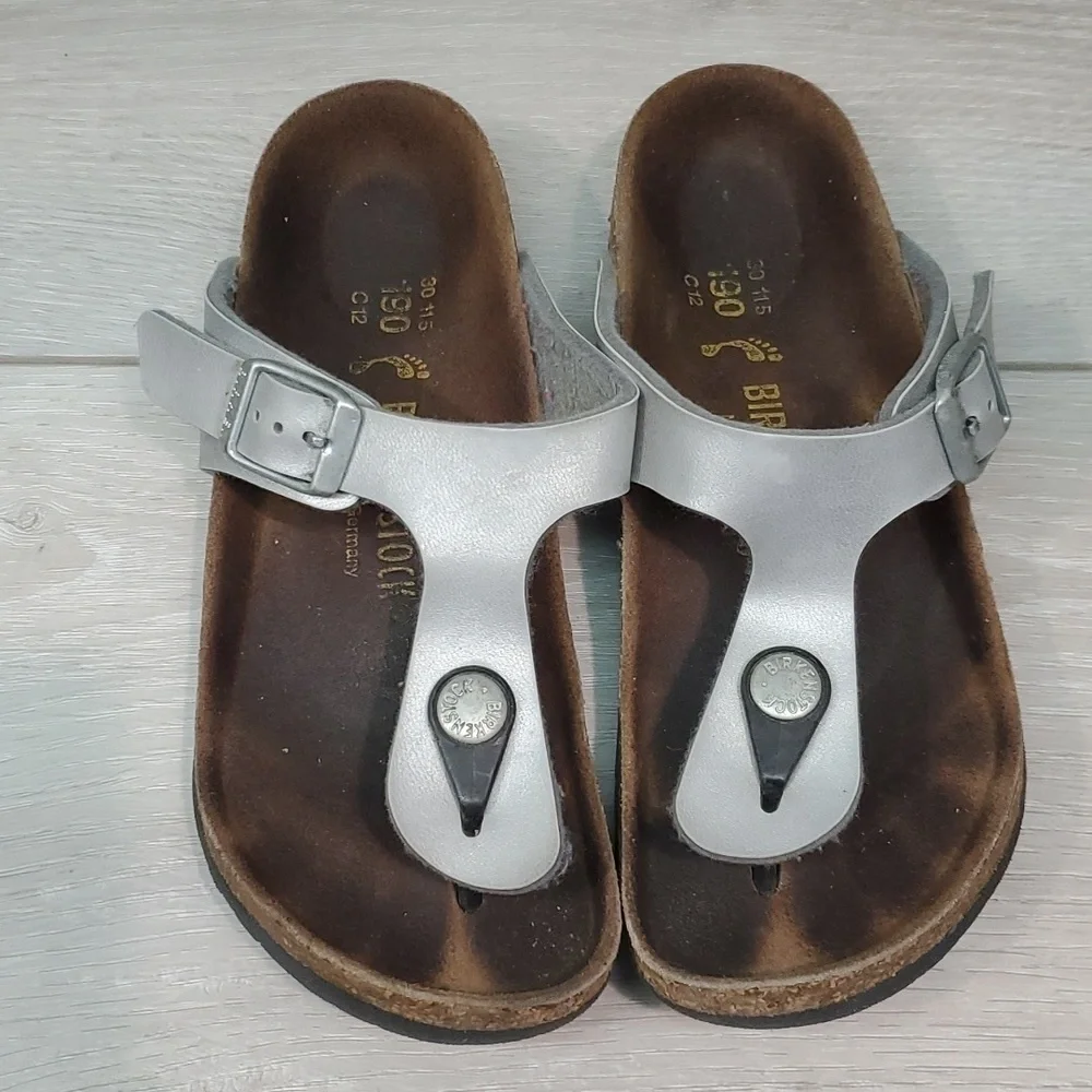 Birkenstock Kids Girls Thong Sandals Slide Flats shoes sz 30/C12